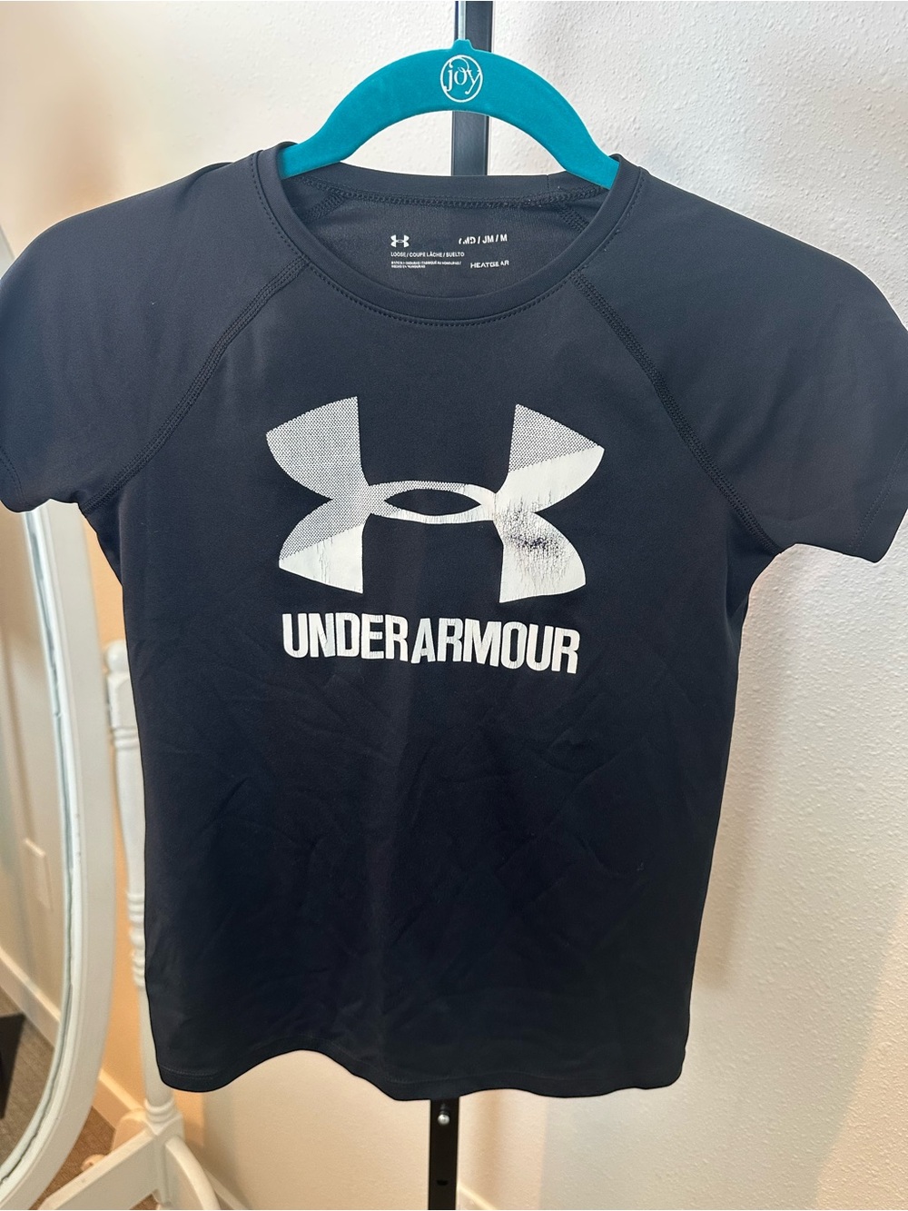 Under Armour Black and White Logo Short Sleeve Tee